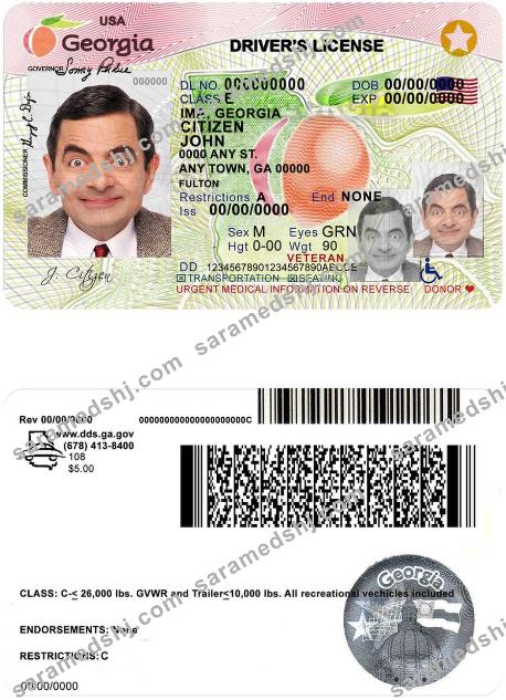 USA Georgia driving license (2017-2019)